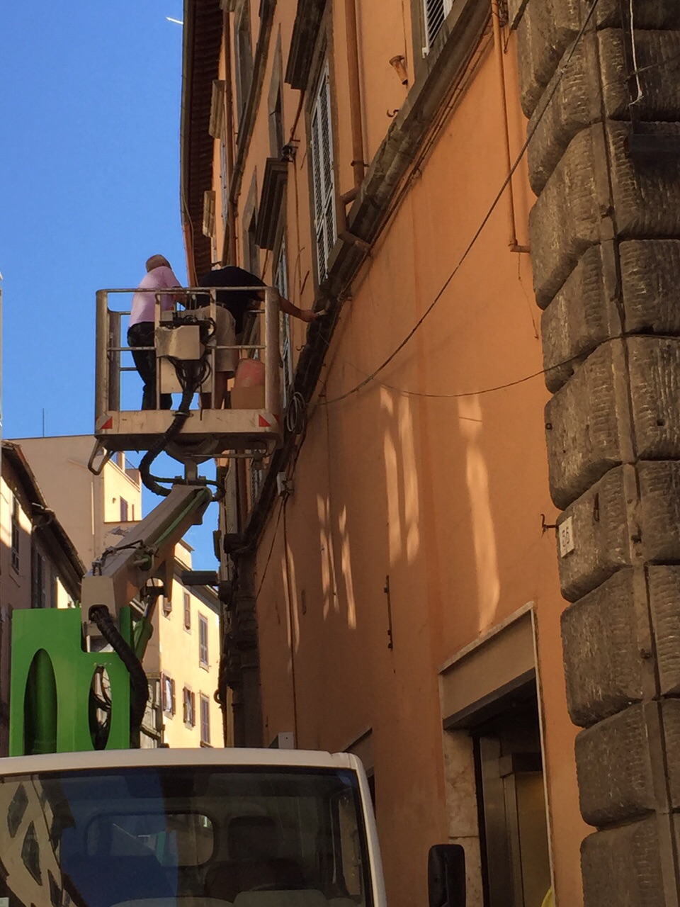 Facciate nel centro storico, Viterbo · Via del Corso: fotografia ufficiale del cantiere